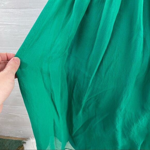 Aidan Mattox  Beaded Spaghetti Silk Fit and Flare Empire Midi Dress - Picture 10 of 11